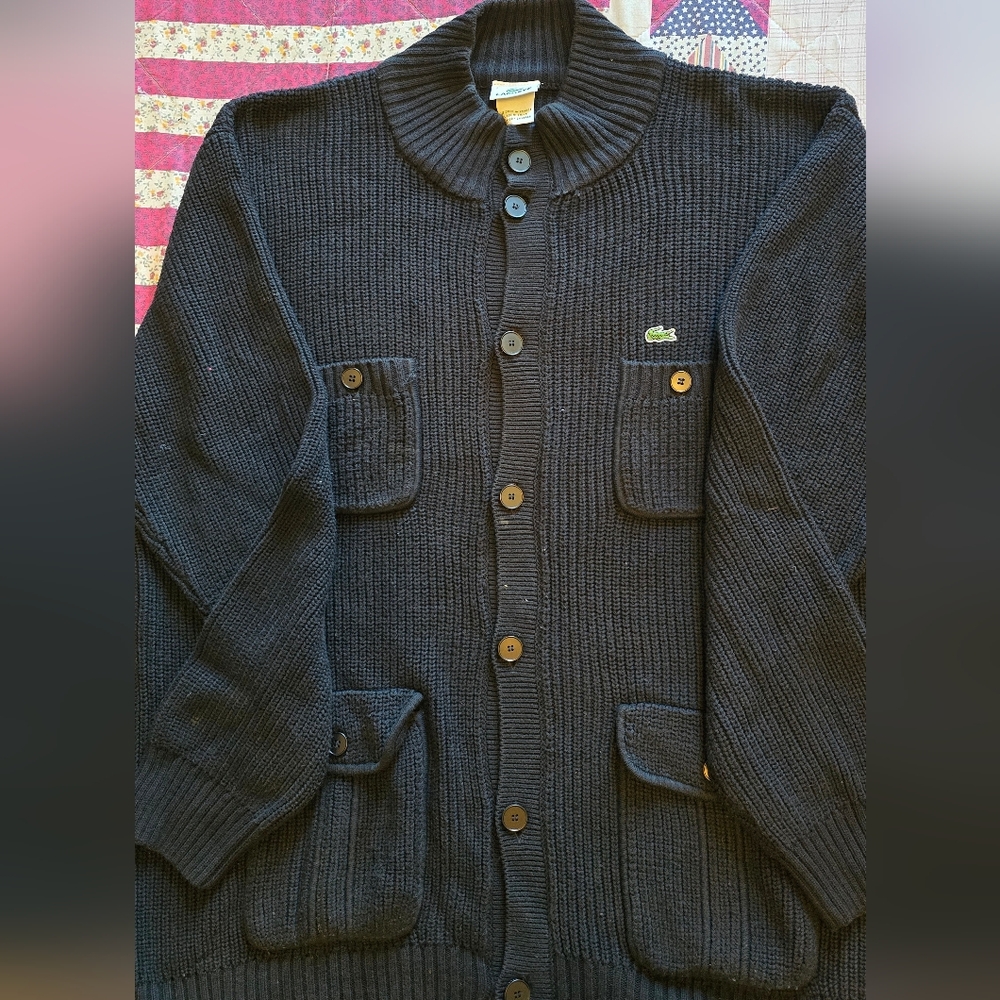 Lacoste Men's Dark Cardigan Sweater
